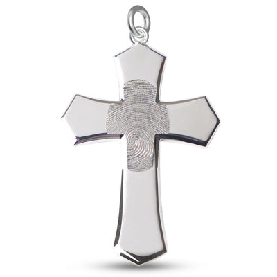 Cross Fingerprint Pendant - Teraloom