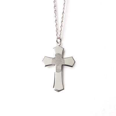 Cross Fingerprint Pendant - Teraloom